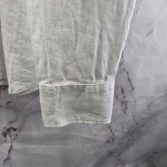Everlane Shirt Mens White Linen Long Sleeve Button Down European Flax - Picture 13 of 13